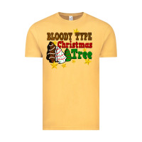 Vintage Mustard Bloody Type Christmas Tree Vintage Tee - FaDigitalArtStudio