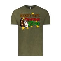 Vintage Olive Bloody Type Christmas Tree Vintage Tee - FaDigitalArtStudio