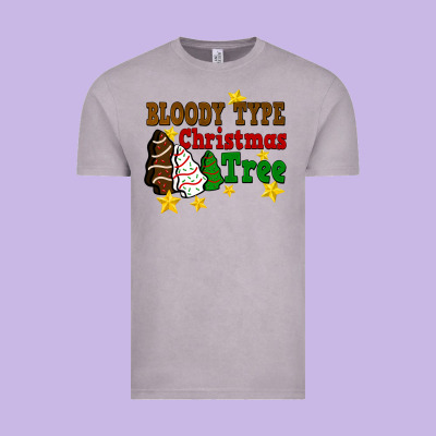 Bloody Type Christmas Tree Vintage Tee Designed By Fadigitalartstudio