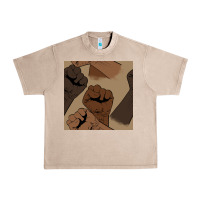 French Oak melanin raised fist seamless pattern Urban Heavy Tee - BundleAndBundleShop