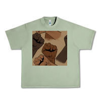 Oil Green melanin raised fist seamless pattern Urban Heavy Tee - BundleAndBundleShop