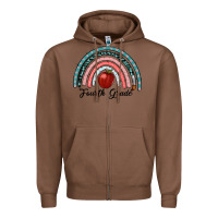 Chestnut fourth grade rainbow Zipper Hoodie - RanaPortraitStore