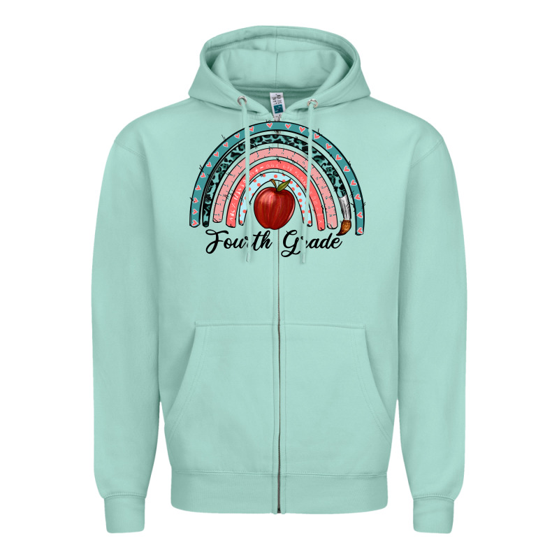 Fourth Grade Rainbow Zipper Hoodie by RanaPortraitStore | Teevron
