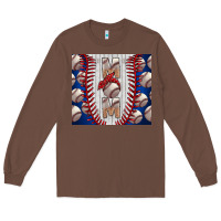 Chestnut Baseball Mom Long Sleeve Tee - CowhideDigitalArt
