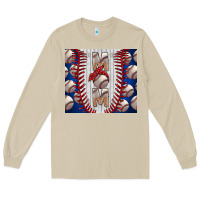 Mushroom Baseball Mom Long Sleeve Tee - CowhideDigitalArt