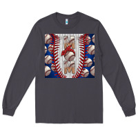 Smoke Baseball Mom Long Sleeve Tee - CowhideDigitalArt