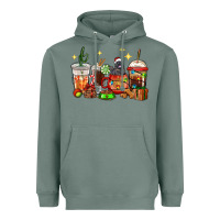 Sage Christmas coffee cups with Labrador Heavyweight Hoodie - RanaPortraitStore