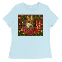Baby Blue oh holy night Ladies Tee - BundleAndBundleShop
