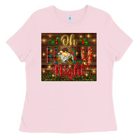 Bubblegum Pink oh holy night Ladies Tee - BundleAndBundleShop