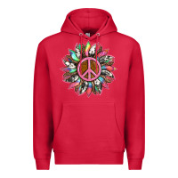 Sunflower And Tie Dye With Peace Sign Premium Hoodie | Teevron