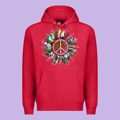 Sunflower And Tie Dye With Peace Sign Premium Hoodie Designed By Artiststas