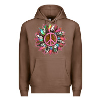 Chestnut sunflower and tie dye with peace sign Premium Hoodie - Artiststas
