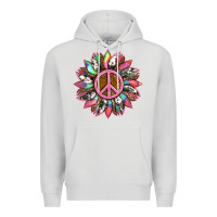 Dove Grey sunflower and tie dye with peace sign Premium Hoodie - Artiststas