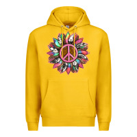 Lemon sunflower and tie dye with peace sign Premium Hoodie - Artiststas