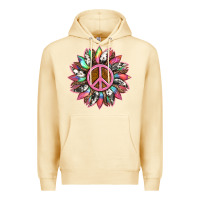 Pina Colada sunflower and tie dye with peace sign Premium Hoodie - Artiststas