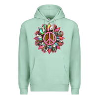 Seafoam sunflower and tie dye with peace sign Premium Hoodie - Artiststas