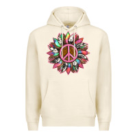 Tofu sunflower and tie dye with peace sign Premium Hoodie - Artiststas