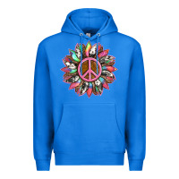 True Royal sunflower and tie dye with peace sign Premium Hoodie - Artiststas