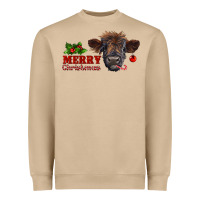 Mushroom Merry Christmas Calf Heavyweight Sweatshirt - RanaPortraitStore