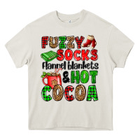 Cream fuzzy socks flannel blankets and hot cocoa Heavy Core Tee - OliviaCreatesArt