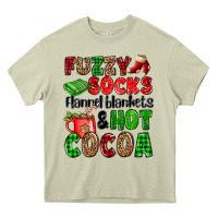 Mossy fuzzy socks flannel blankets and hot cocoa Heavy Core Tee - OliviaCreatesArt