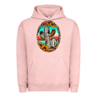 Pigment Salmon cowhide serape and sunflower cactus Urban Hoodie - Jasminsmagicworld