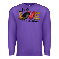 Purple for the love of the game ice hockey Premium Sweatshirt - Jasminsmagicworld