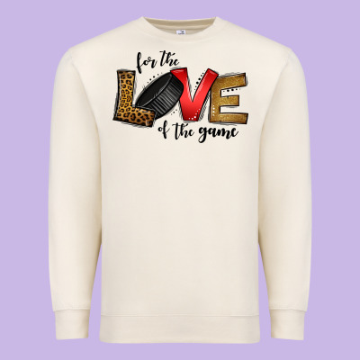 For The Love Of The Game Ice Hockey Premium Sweatshirt Designed By Jasminsmagicworld