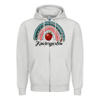 Dove Grey kindergarten rainbow Zipper Hoodie - RanaPortraitStore