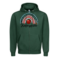 Sports Green kindergarten rainbow Zipper Hoodie - RanaPortraitStore