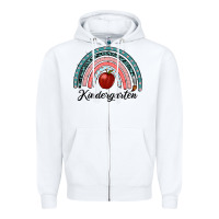 White kindergarten rainbow Zipper Hoodie - RanaPortraitStore