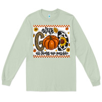 Matcha With God All Things Are Possible Long Sleeve Tee - CowhideDigitalArt