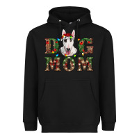 Black Christmas Dog Mom Bull Terrier Heavyweight Hoodie - RanaPortraitStore