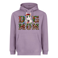 Lavender Christmas Dog Mom Bull Terrier Heavyweight Hoodie - RanaPortraitStore
