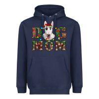 Navy Christmas Dog Mom Bull Terrier Heavyweight Hoodie - RanaPortraitStore