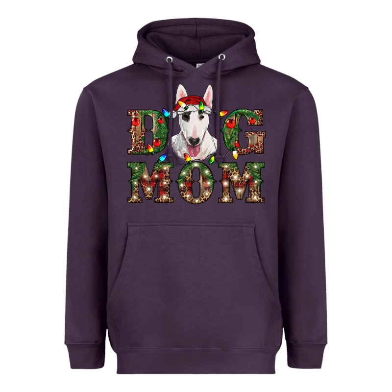 Christmas Dog Mom Bull Terrier Heavyweight Hoodie by RanaPortraitStore | Teevron
