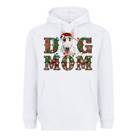 White Christmas Dog Mom Bull Terrier Heavyweight Hoodie - RanaPortraitStore