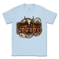 Dusty Blue simmer down cowboy olivia Classic Tee - OliviaCreatesArt