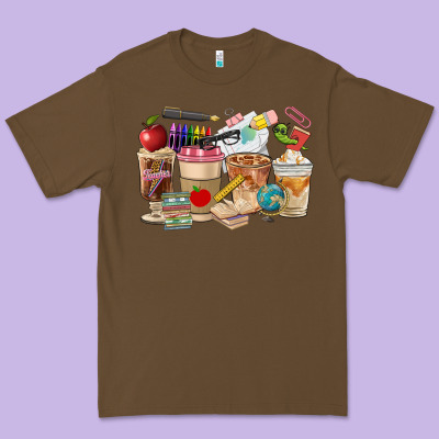 Teacher Coffee Cups Premium Tee Designed By Fadigitalartstudio
