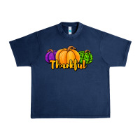 Navy halloween pumpkins thankful Urban Heavy Tee - Jasminsmagicworld