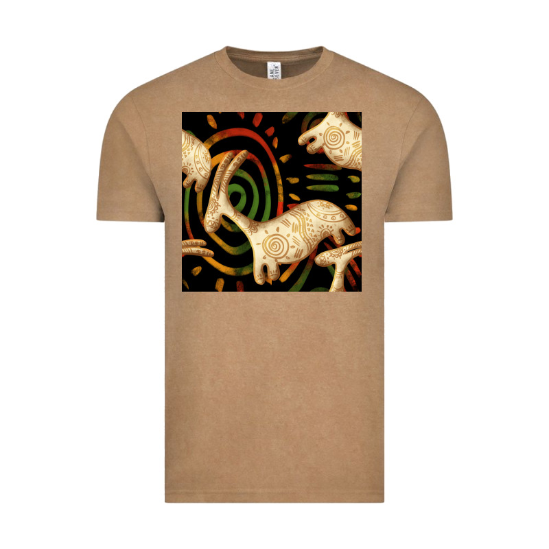 African Ethnic Animal Seamless Pattern Vintage Tee by BundleAndBundleShop | Teevron