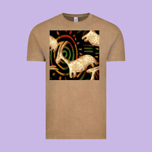 African Ethnic Animal Seamless Pattern Vintage Tee Designed By Bundleandbundleshop