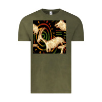 Vintage Olive african ethnic animal seamless pattern Vintage Tee - BundleAndBundleShop