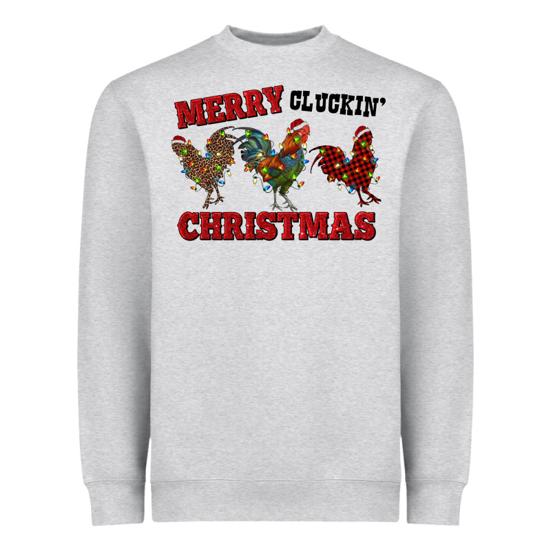 Merry Cluckin' Christmas Heavyweight Sweatshirt by RanaPortraitStore | Teevron
