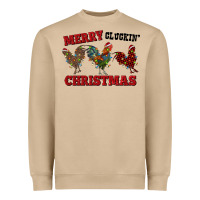 Mushroom Merry Cluckin' Christmas Heavyweight Sweatshirt - RanaPortraitStore