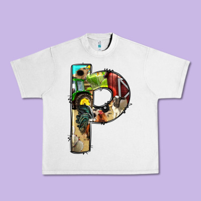 Farm Life Alphabet Lowercase Letters P Urban Heavy Tee Designed By Bundleandbundleshop
