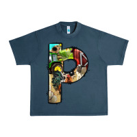 Midnight Navy farm life alphabet lowercase letters p Urban Heavy Tee - BundleAndBundleShop