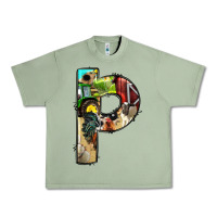 Oil Green farm life alphabet lowercase letters p Urban Heavy Tee - BundleAndBundleShop