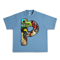 Pebble Blue farm life alphabet lowercase letters p Urban Heavy Tee - BundleAndBundleShop