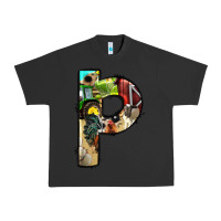 Pigment Black farm life alphabet lowercase letters p Urban Heavy Tee - BundleAndBundleShop